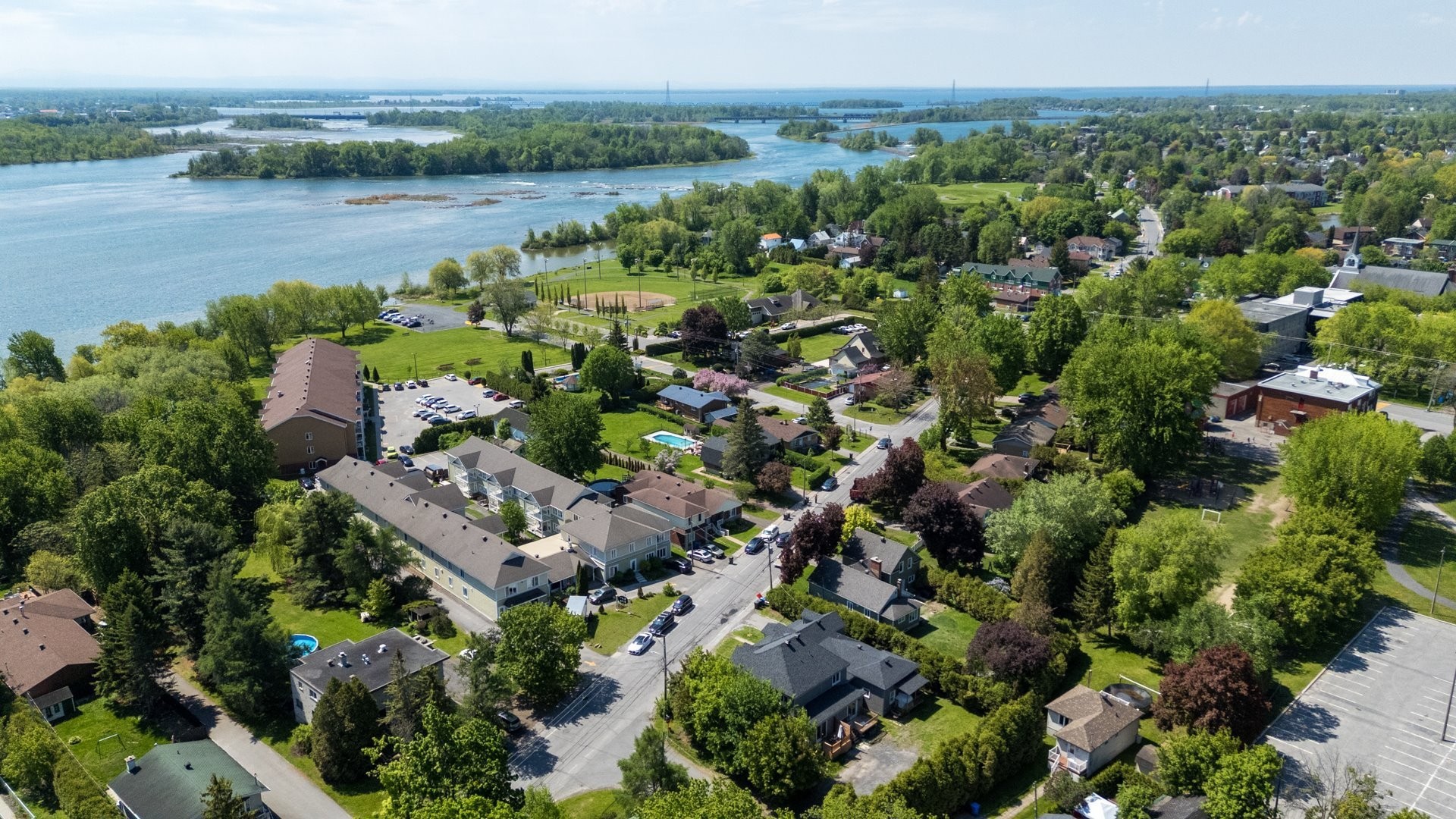 Aerial View - 357B Ch. Du Fleuve, Coteau-Du-Lac, QC - Outdoor With Body Of Water With View