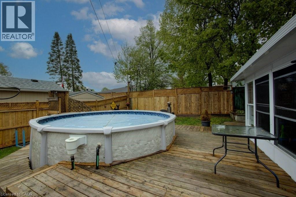 44 Madison Avenue, Orangeville, ON - Outdoor With Above Ground Pool With Deck Patio Veranda