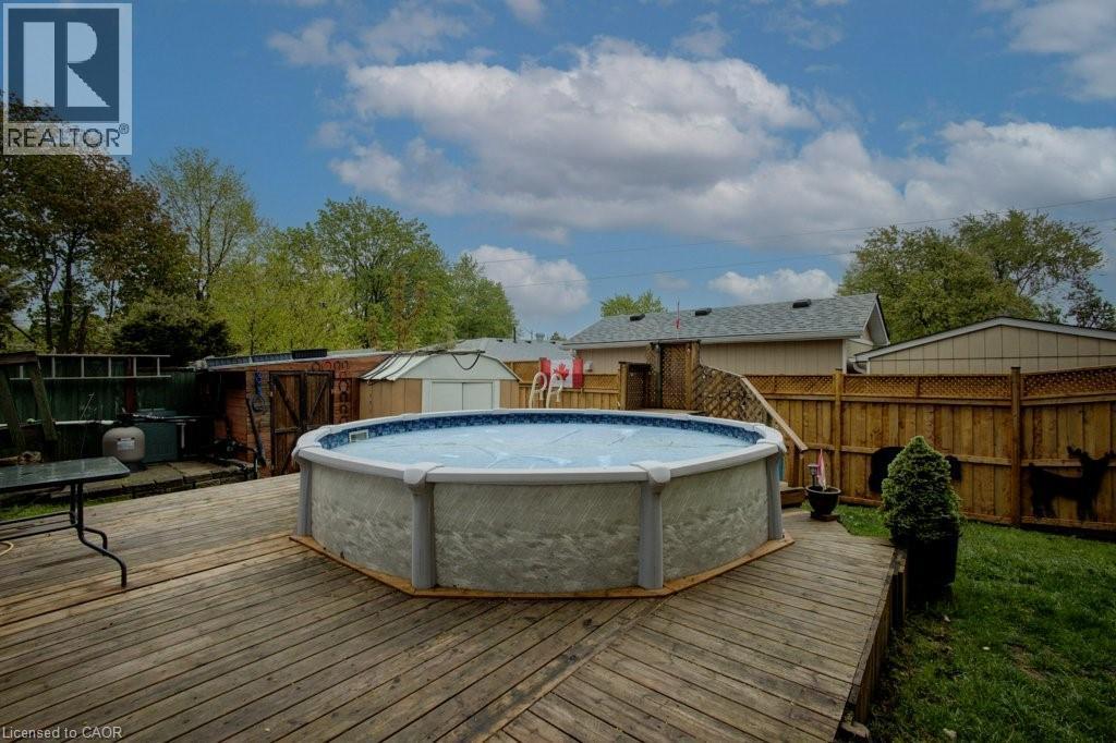 44 Madison Avenue, Orangeville, ON - Outdoor With Above Ground Pool With Deck Patio Veranda