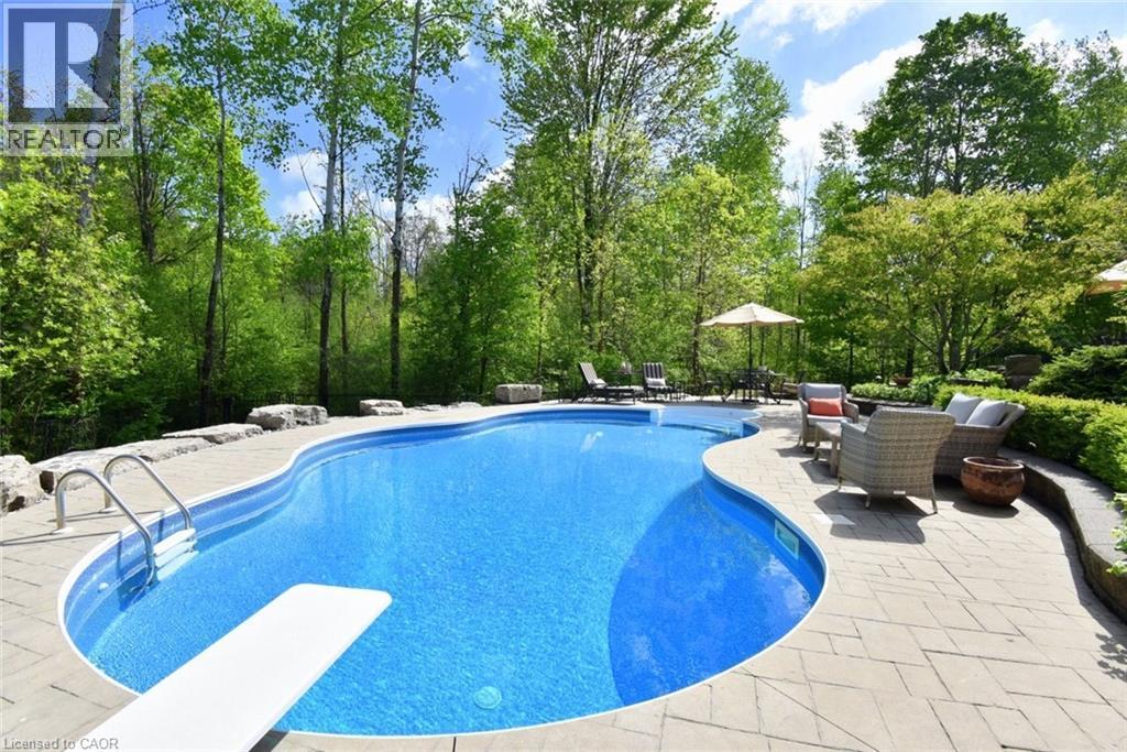 712 Robson Road, Waterdown, ON - Outdoor With In Ground Pool With Backyard