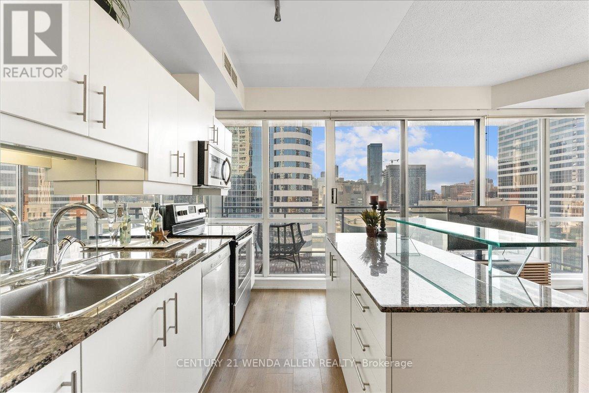 1709 - 220 Victoria Street, Toronto, ON - Indoor Photo Showing Kitchen With Double Sink