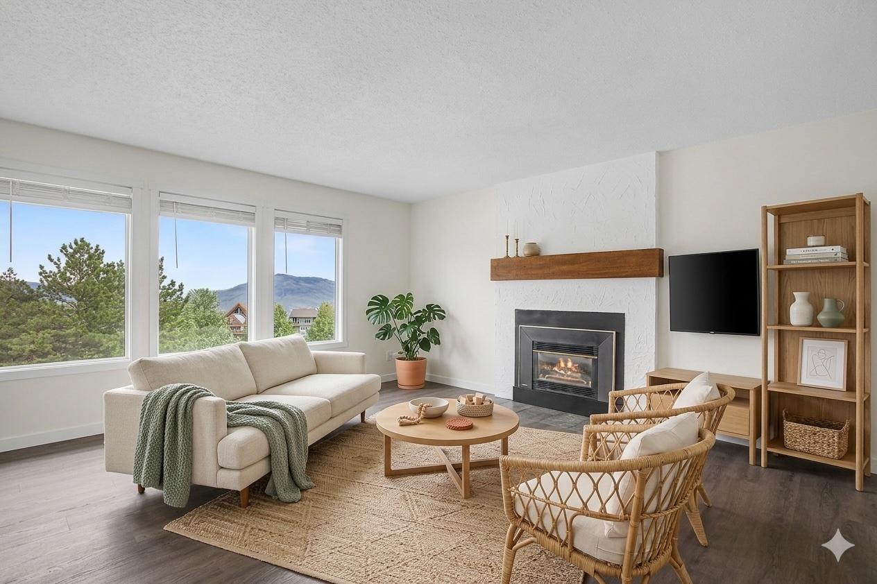 1963 Harrison Way, Kamloops, BC - Indoor Photo Showing Living Room With Fireplace