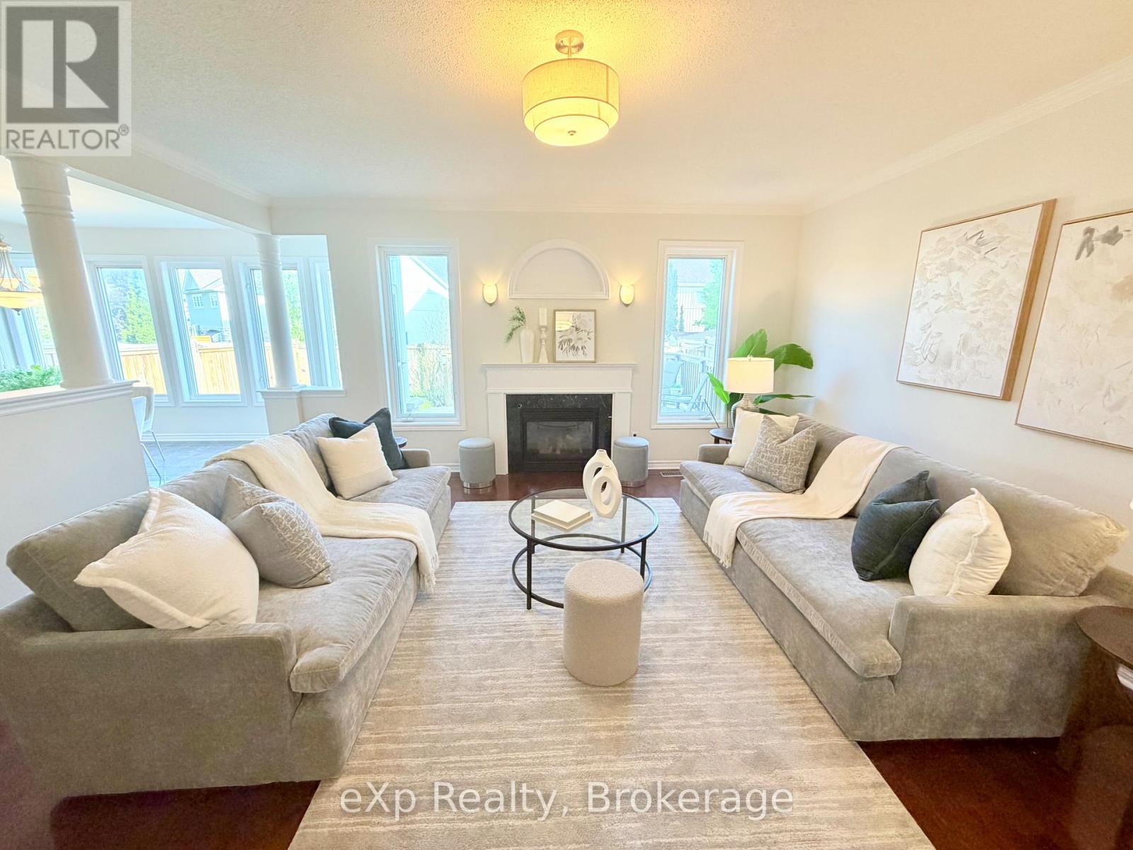 371 Carnwith Drive E, Whitby (Brooklin), ON - Indoor Photo Showing Living Room With Fireplace