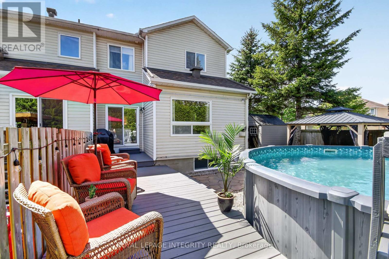 1 Chantilly Gate, Ottawa, ON - Outdoor With Above Ground Pool With Deck Patio Veranda