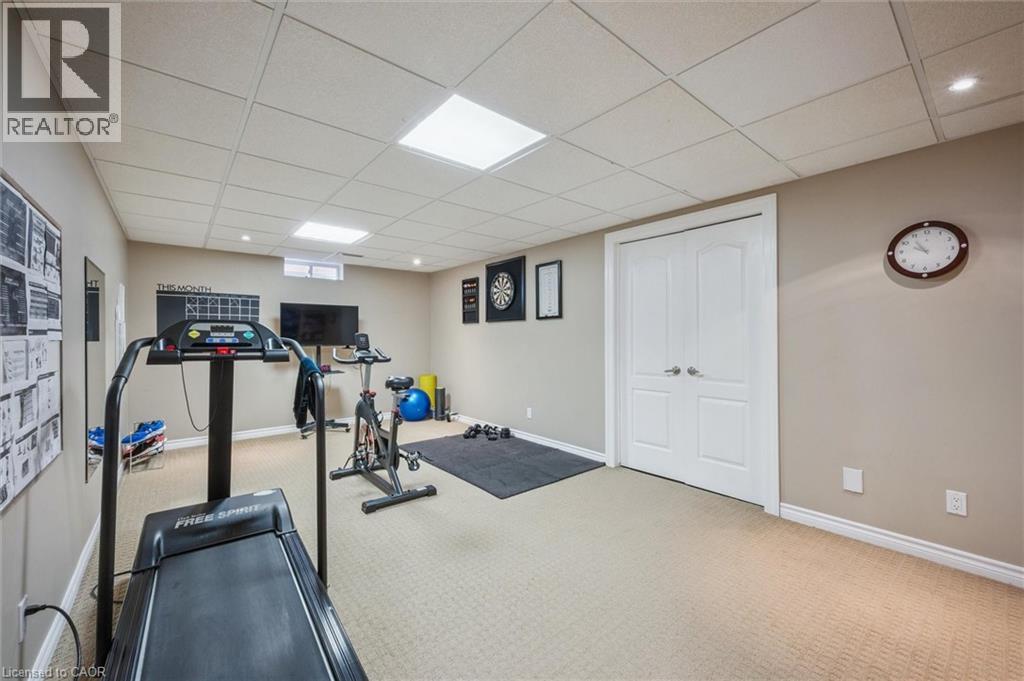 Partially Finished basement exercise area - 79 Zieman Crescent, Cambridge, ON - Indoor Photo Showing Gym Room