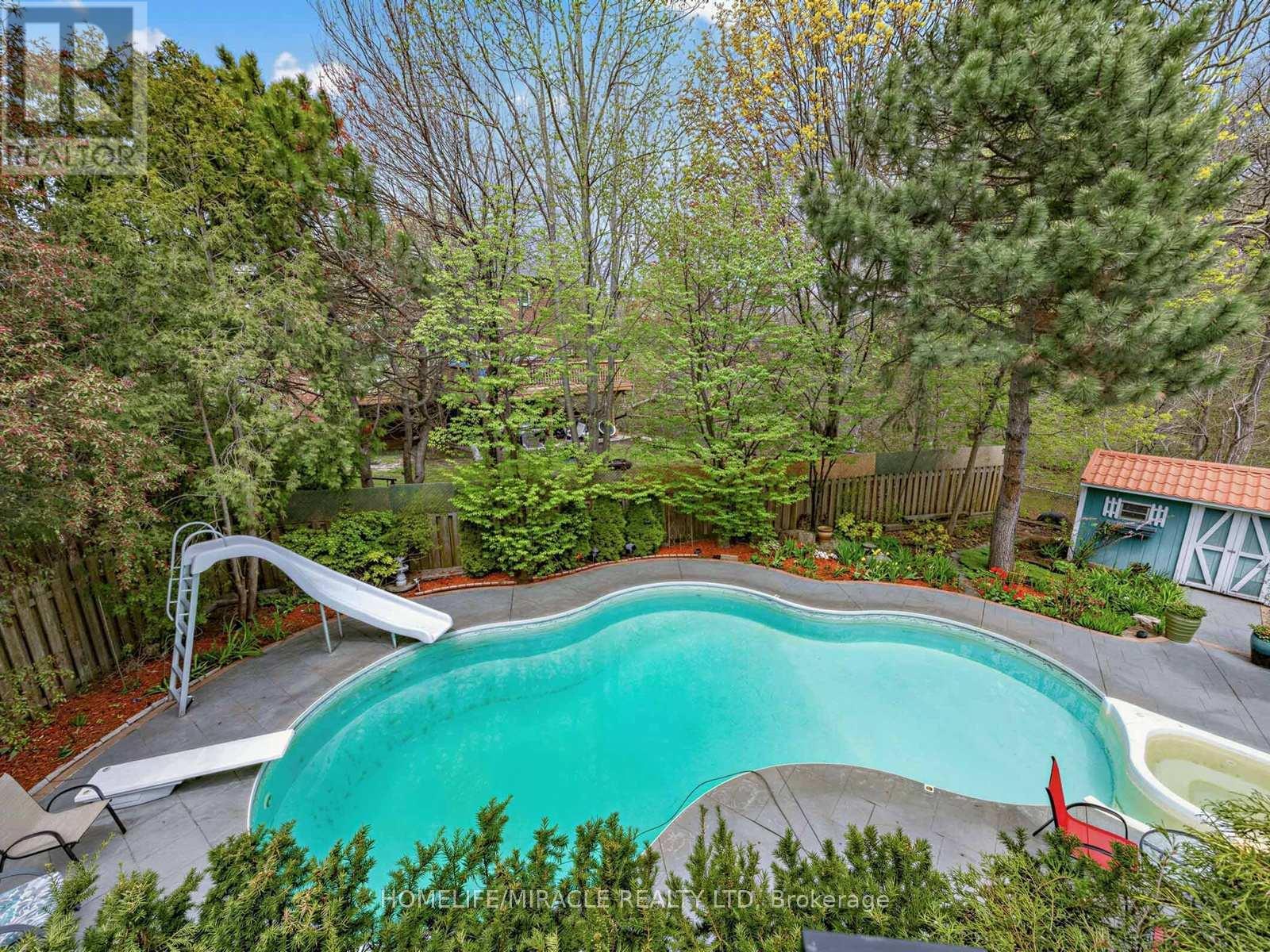 2023 Jacamar Court, Mississauga, ON - Outdoor With In Ground Pool With Backyard