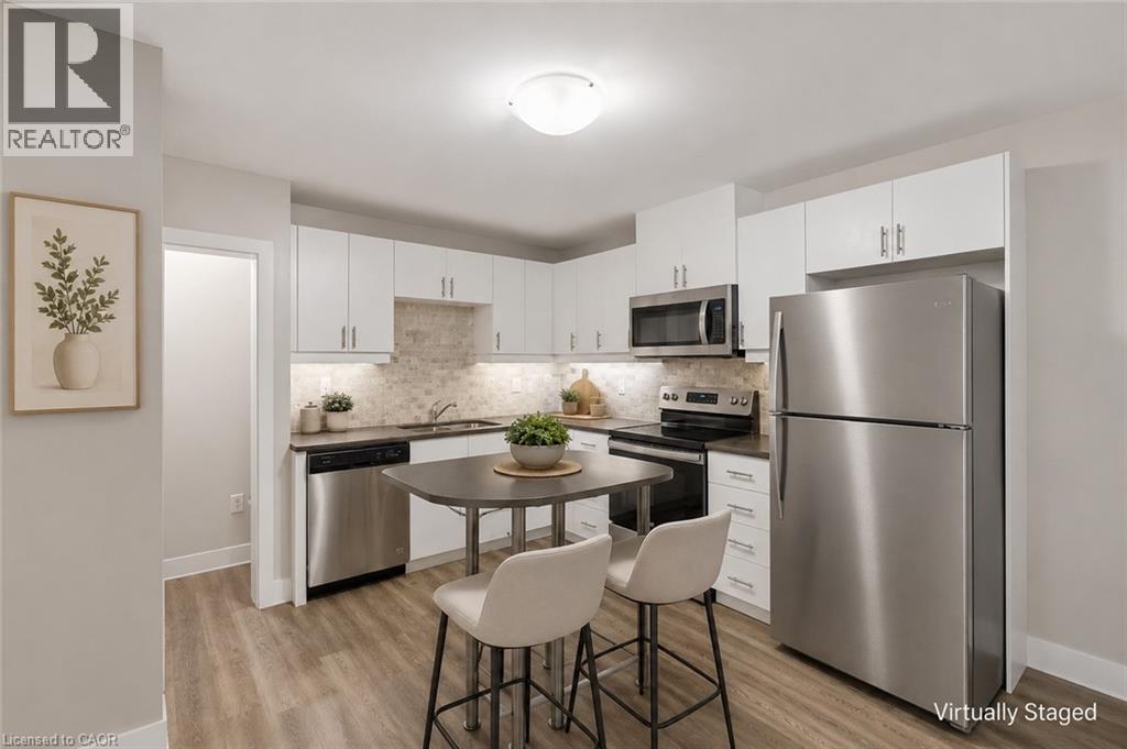 Unit A - Kitchen - Virtually Staged - 158 Laurentian Drive N, London, ON - Indoor Photo Showing Kitchen