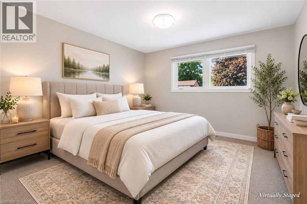 Unit A - Primary Bedroom - Virtually Staged - 158 Laurentian Drive N, London, ON - Indoor Photo Showing Bedroom