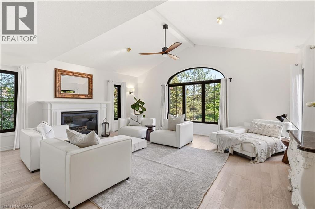 329 Plains Road W, Burlington, ON - Indoor Photo Showing Living Room With Fireplace