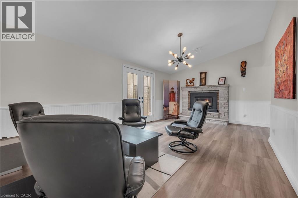 270 Erie Boulevard, Long Point, ON - Indoor With Fireplace