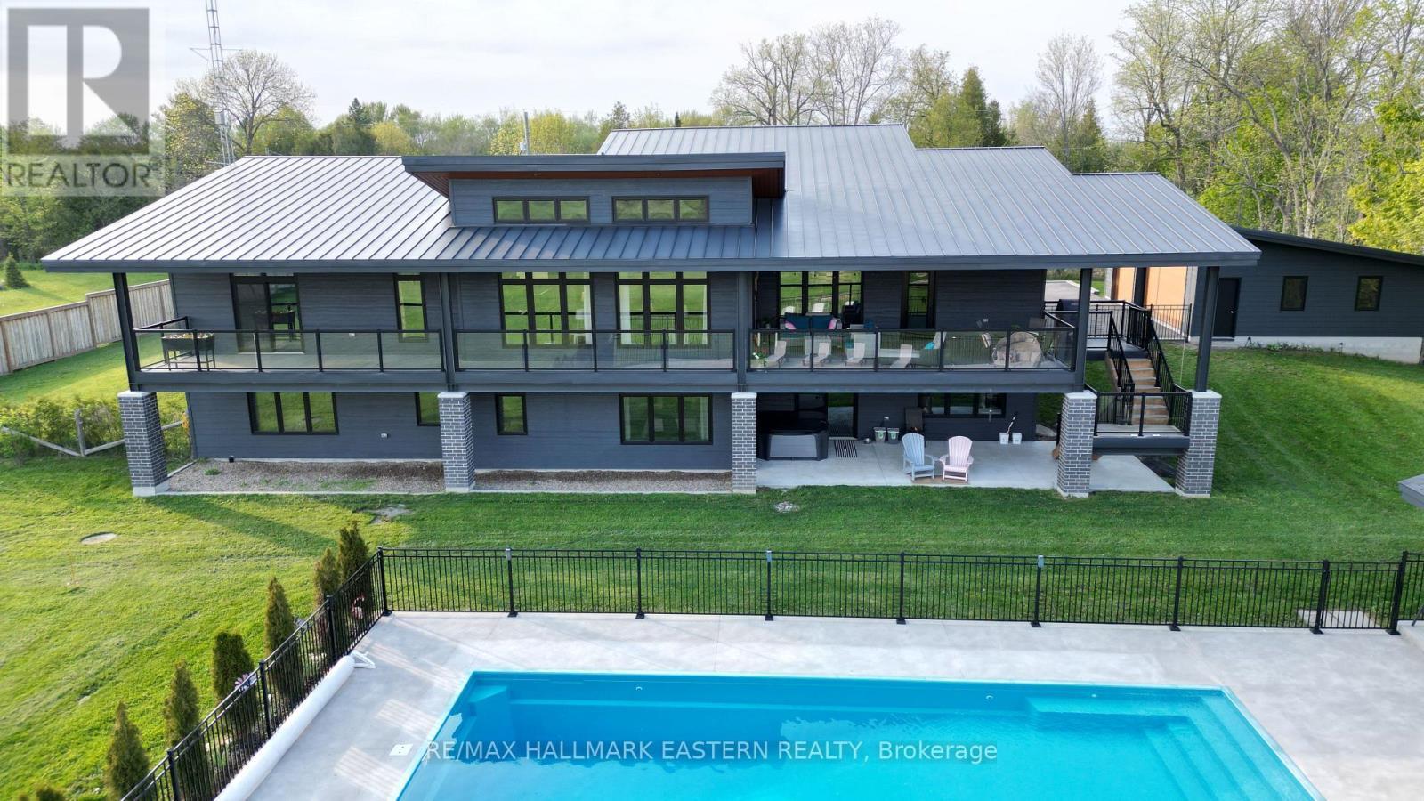1483 Webster Road, Douro-Dummer, ON - Outdoor With In Ground Pool With Deck Patio Veranda