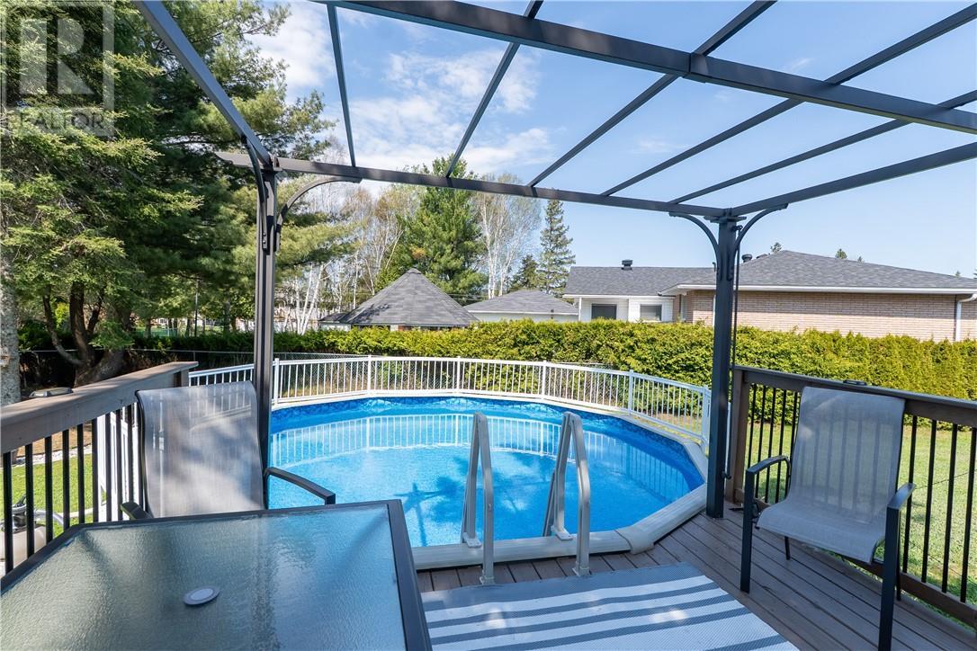 1161 Pine St, Hanmer, ON - Outdoor With Above Ground Pool With Deck Patio Veranda