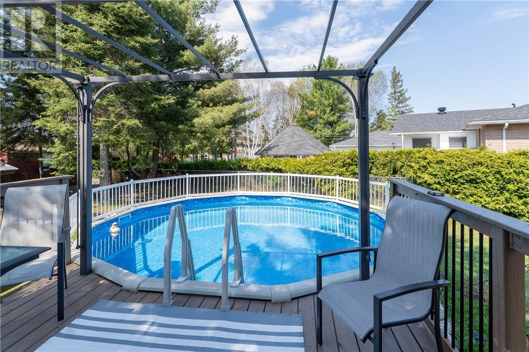 1161 Pine St, Hanmer, ON - Outdoor With Above Ground Pool With Deck Patio Veranda