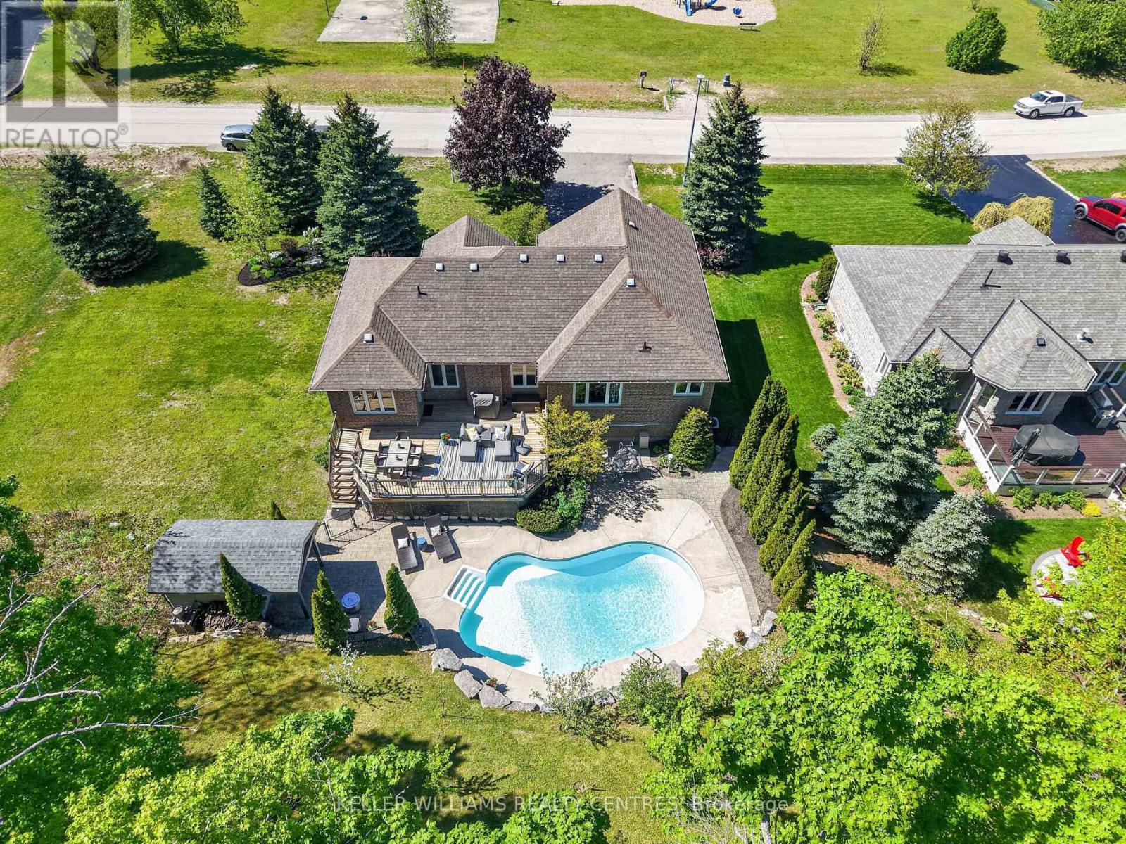 50 Glenhuron Drive, Springwater, ON - Outdoor With In Ground Pool With View