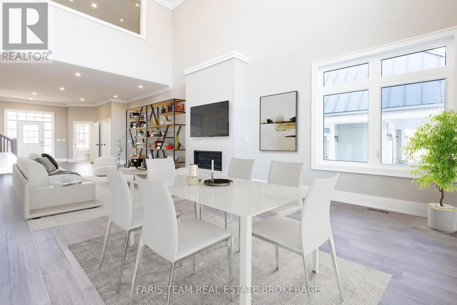 Vitrually staged - 9 Dock Lane, Tay, ON - Indoor With Fireplace