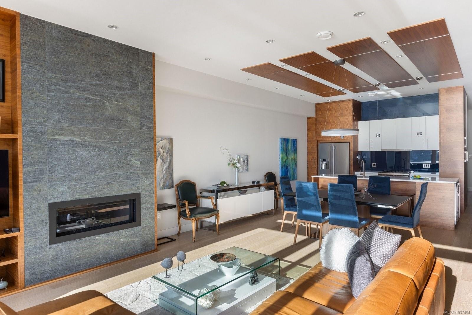 10303 Resthaven Dr, Sidney, BC - Indoor Photo Showing Living Room With Fireplace