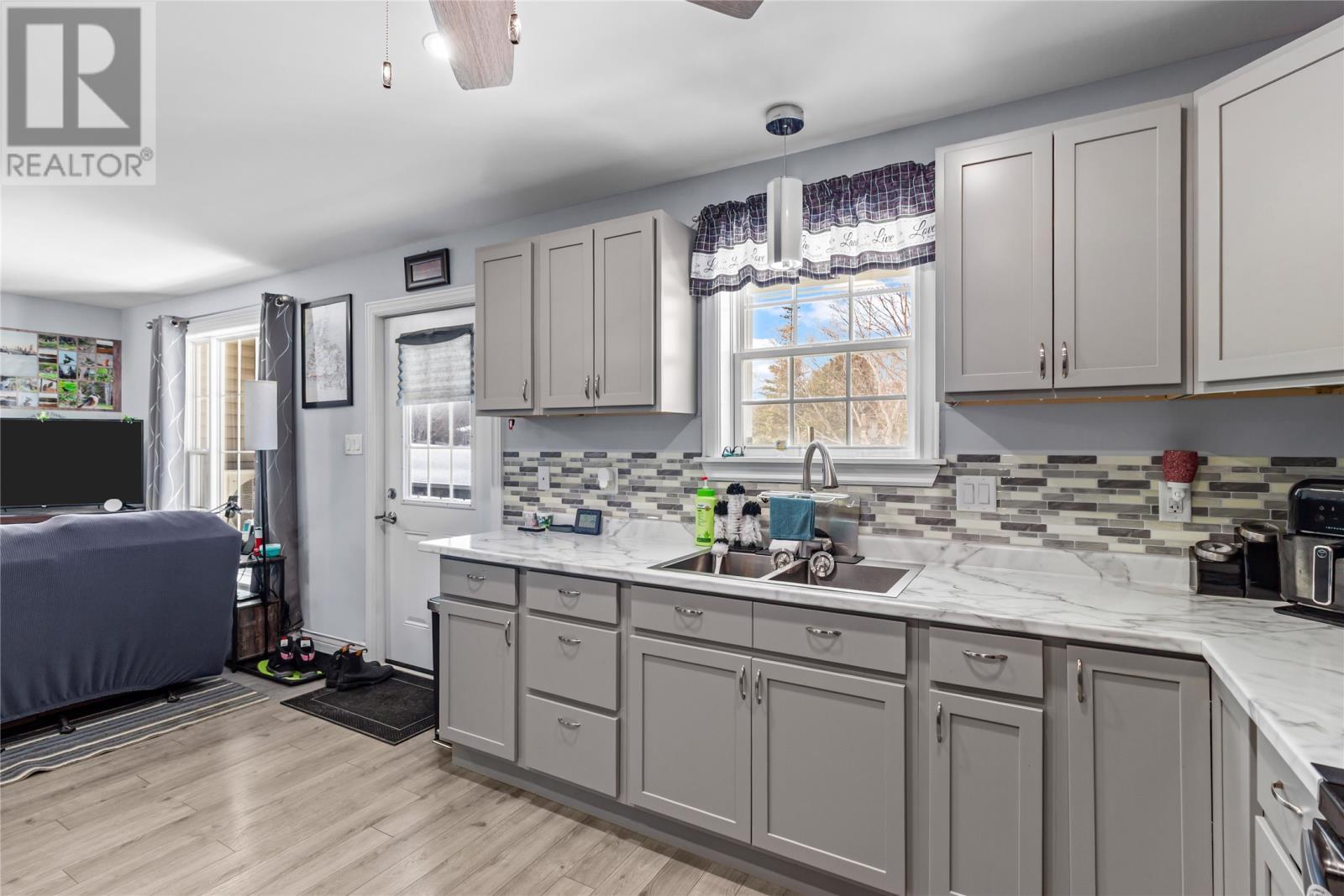133 Station Road, Avondale, NL - Indoor Photo Showing Kitchen With Double Sink