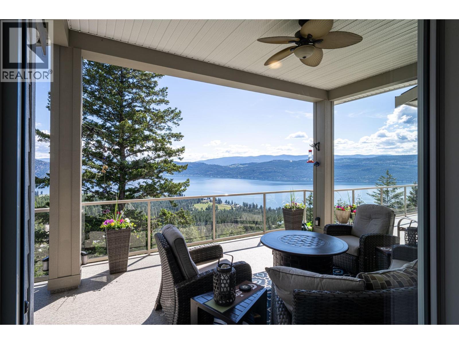 180 deg., panoramic, jaw dropping views of Okanagan Lake - 132 Crown Crescent, Vernon, BC - With Body Of Water With View With Exterior