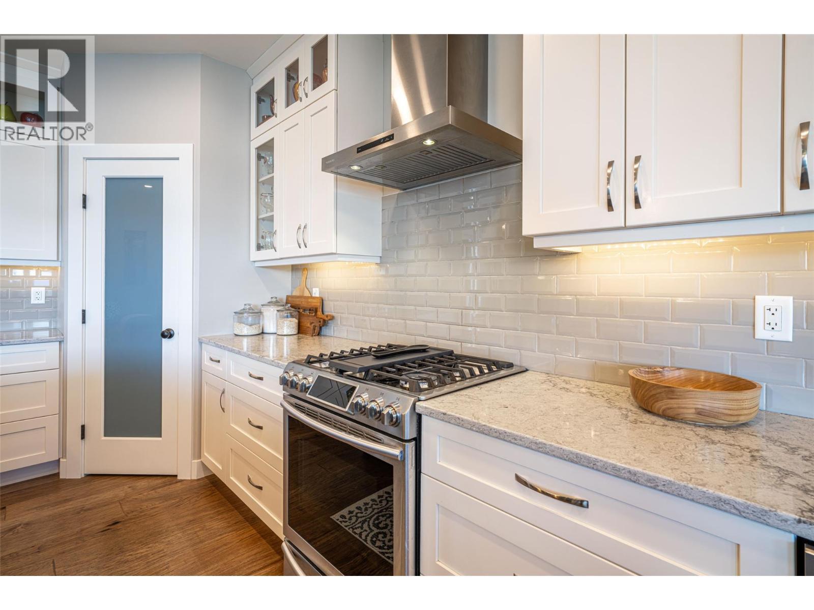 Kitchen - 132 Crown Crescent, Vernon, BC - Indoor Photo Showing Kitchen With Upgraded Kitchen