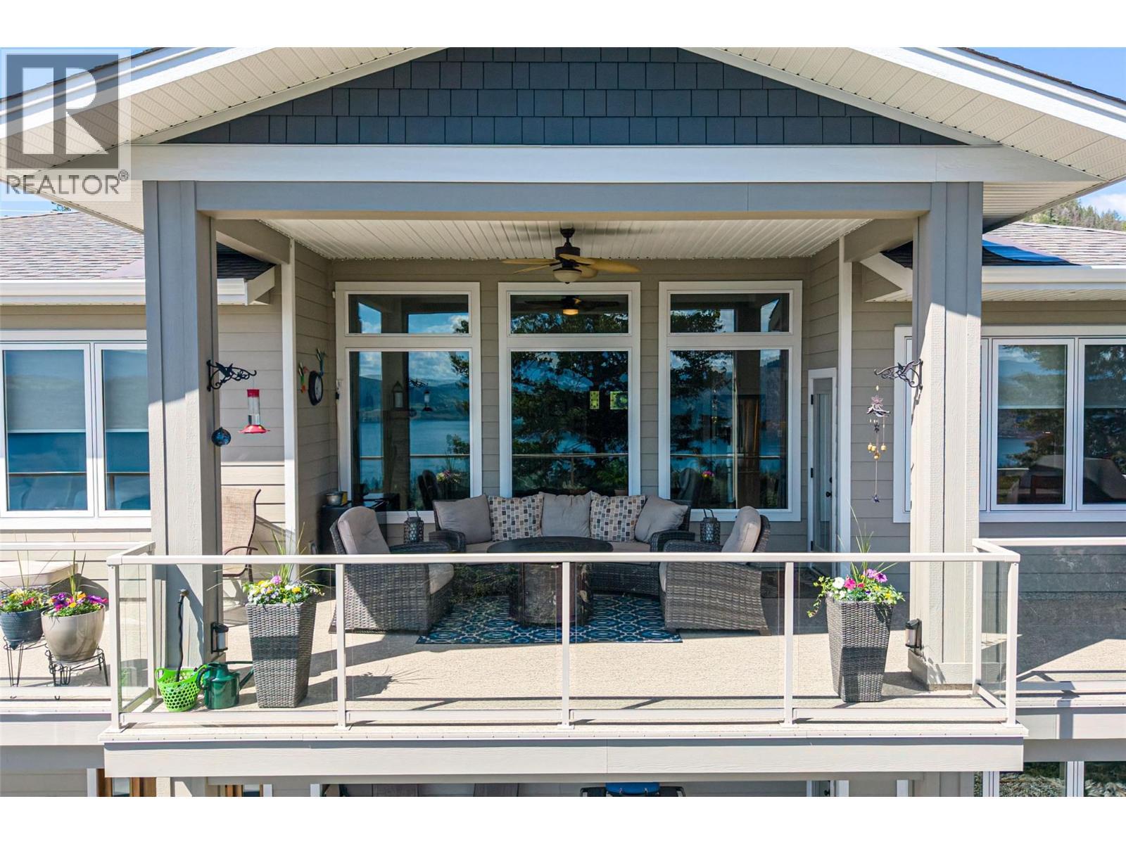Main level balcony - 132 Crown Crescent, Vernon, BC - Outdoor With Facade