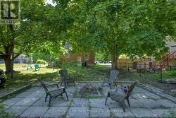 Firepit in backyard -
