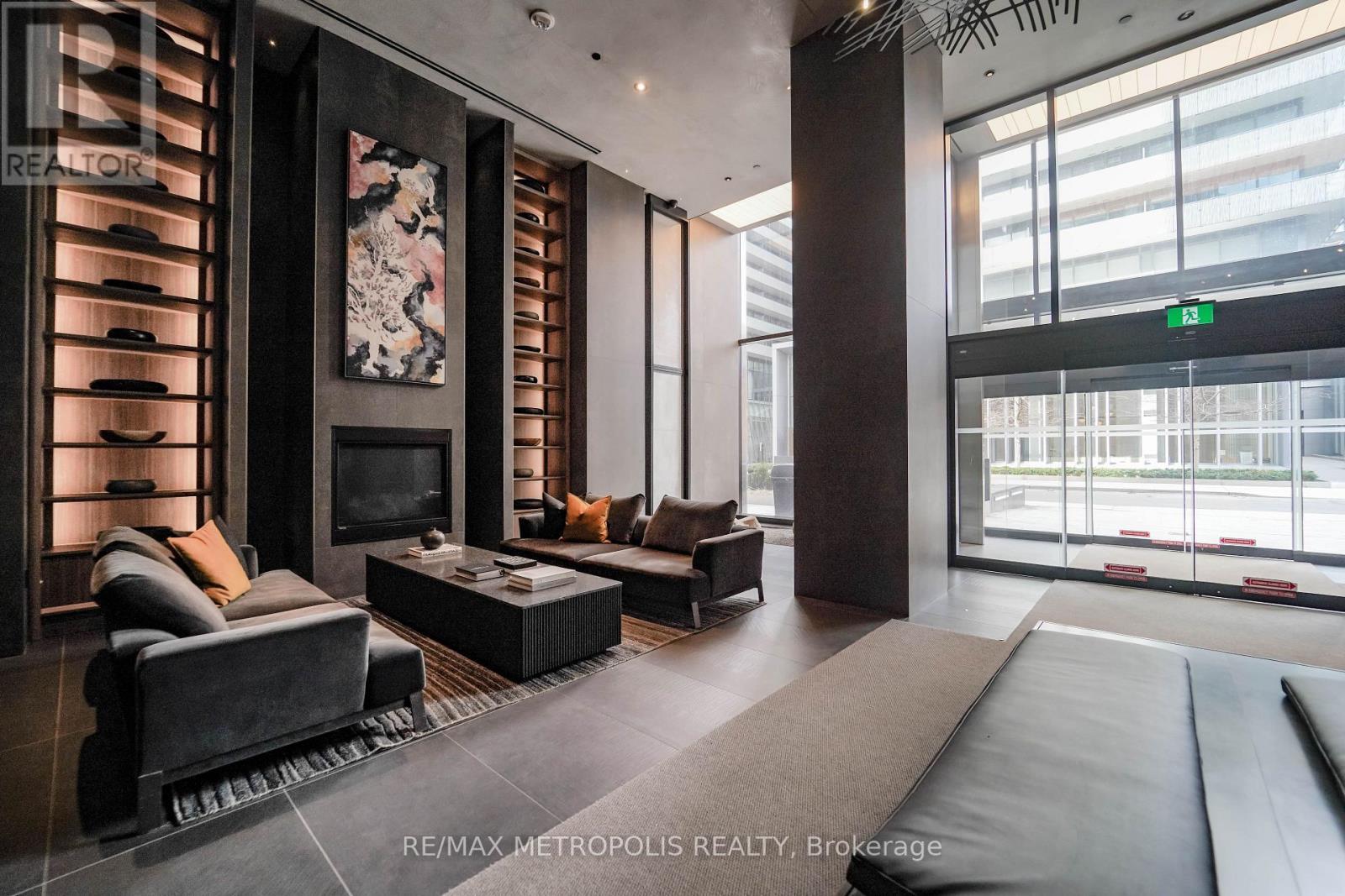 Lobby - 1203 - 55 Charles Street E, Toronto, ON - Indoor With Fireplace