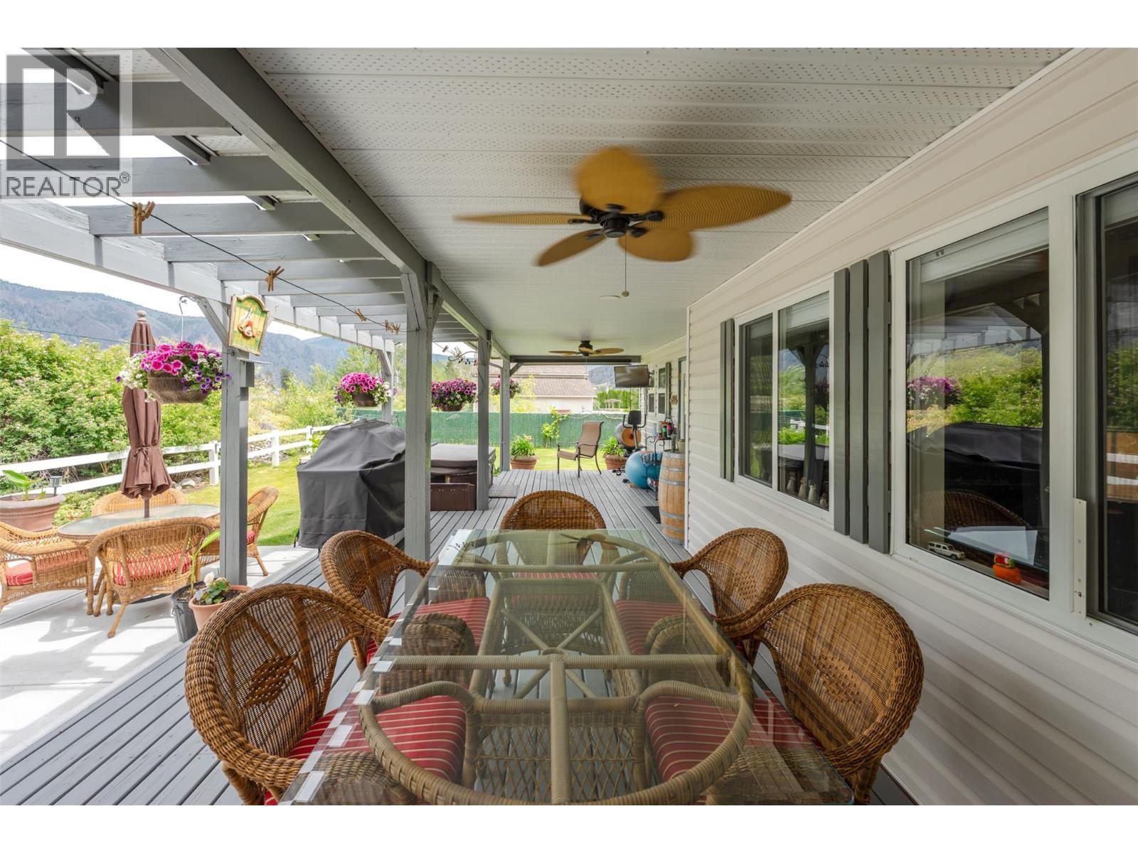 2900 River Road, Keremeos, BC - Outdoor With Deck Patio Veranda With Exterior