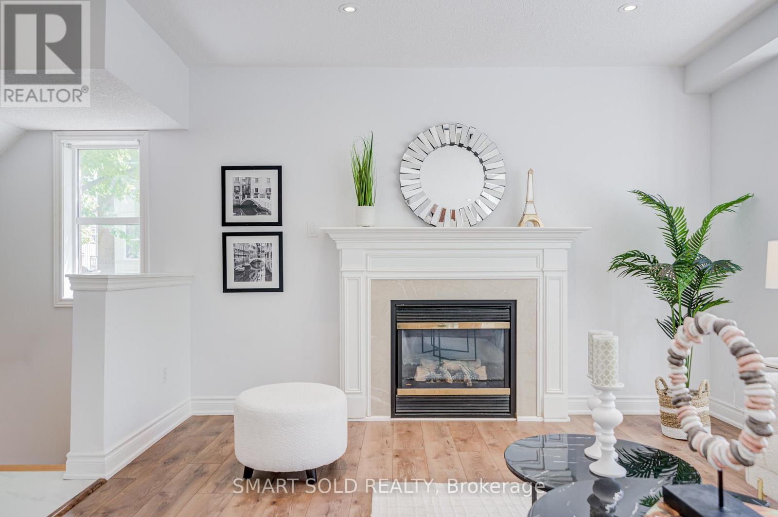 63 Michael Way, Markham, ON - Indoor Photo Showing Living Room With Fireplace