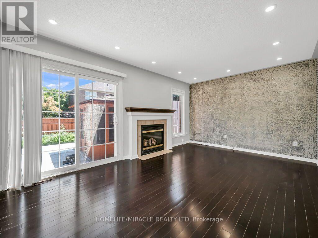 55 Secord Crescent, Brampton, ON - Indoor Photo Showing Living Room With Fireplace