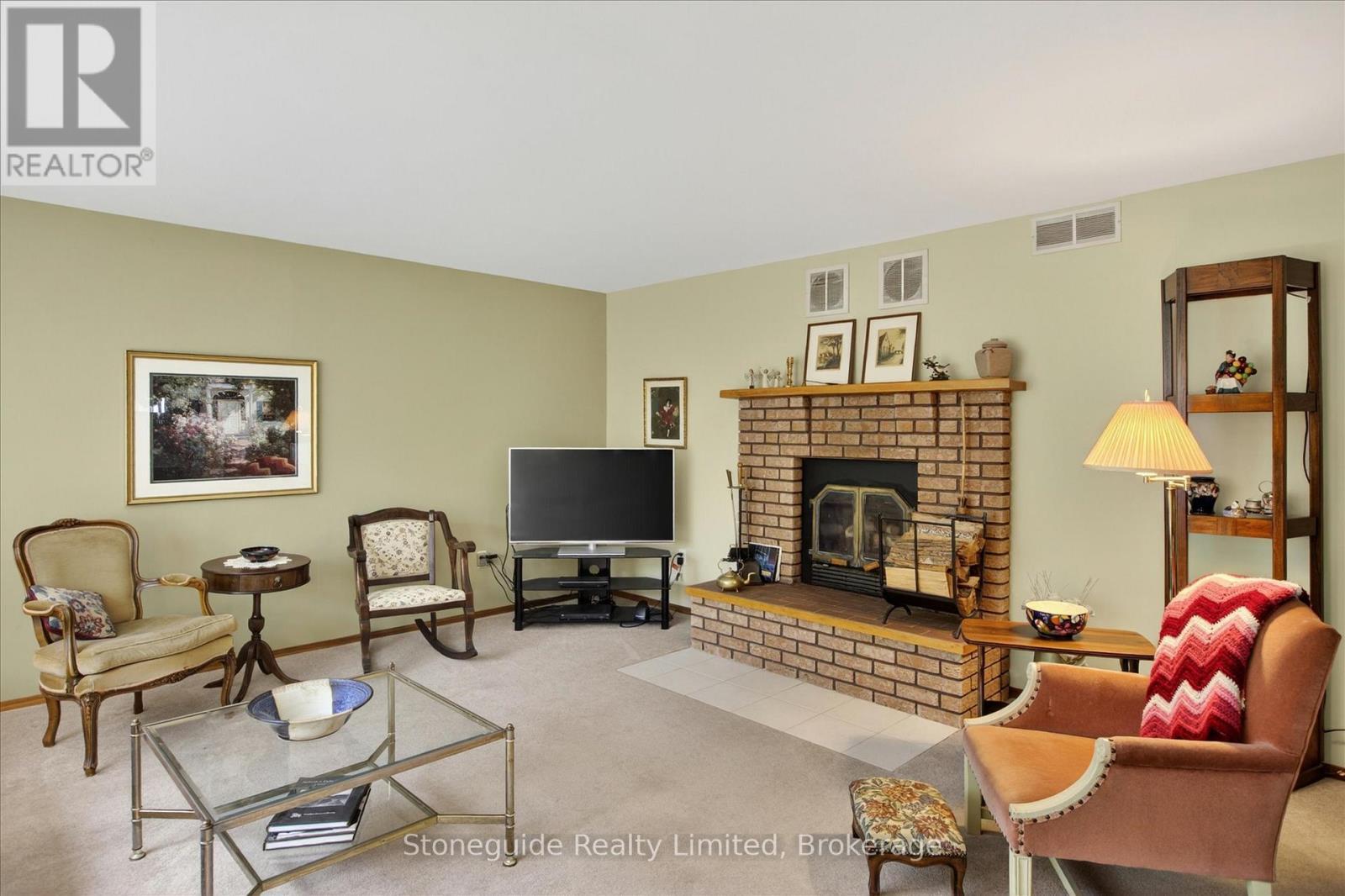 3786 Hwy 28 Highway, Douro-Dummer, ON - Indoor Photo Showing Living Room With Fireplace