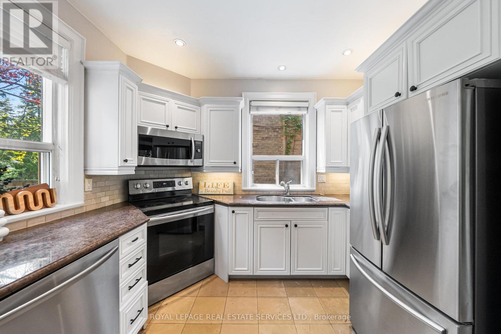 Kitchen w/ Freshly Painted Cabinets & S/S Appl. - 202 Dinnick Crescent, Toronto, ON