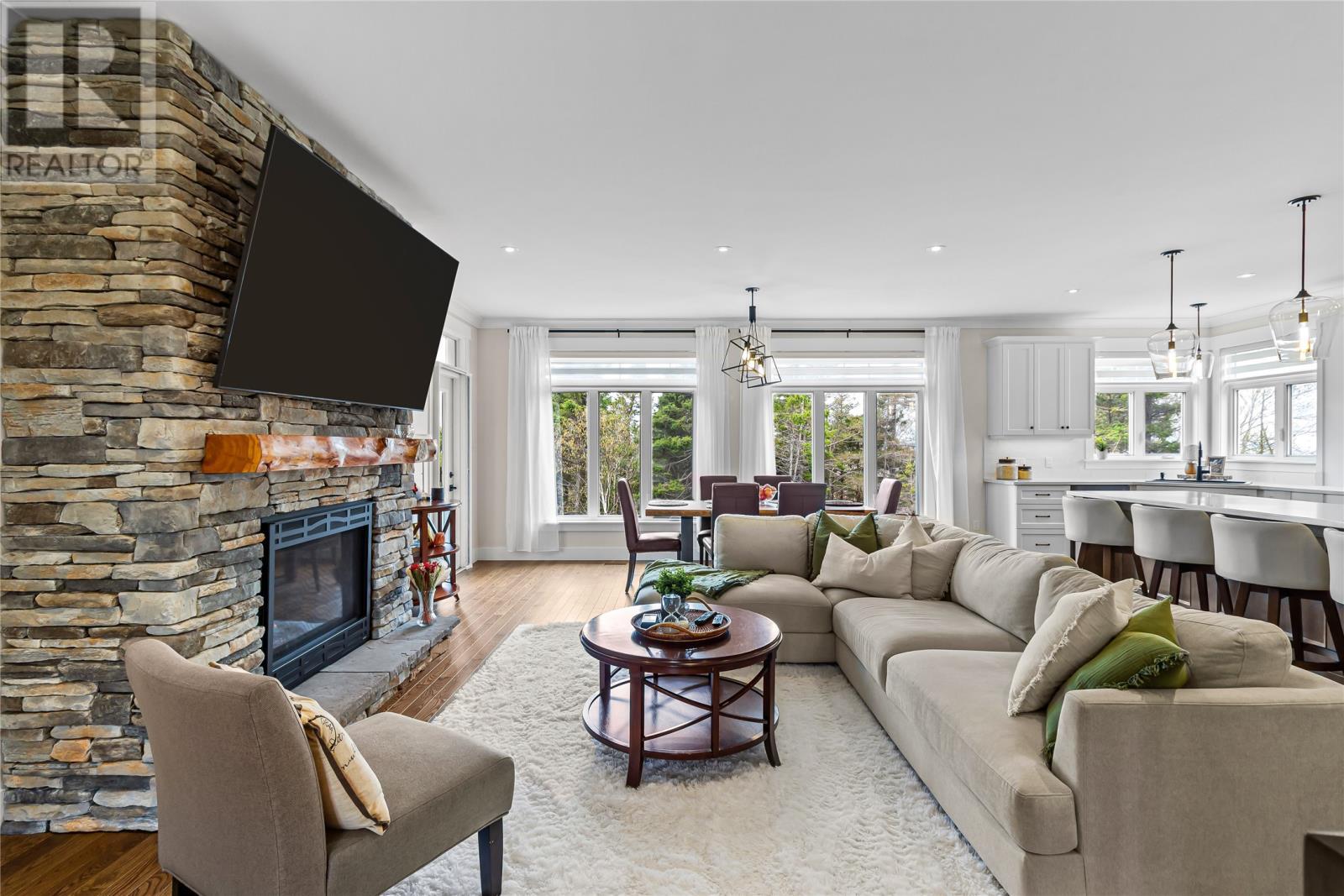 9 Mitchview Estates, Conception Bay South, NL - Indoor Photo Showing Living Room With Fireplace