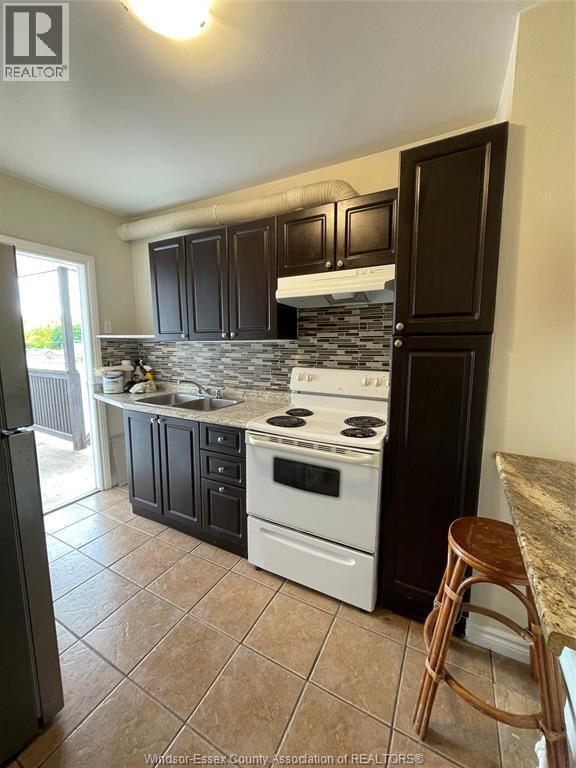 2329 Pillette Unit# 2, Windsor, ON - Indoor Photo Showing Kitchen With Double Sink