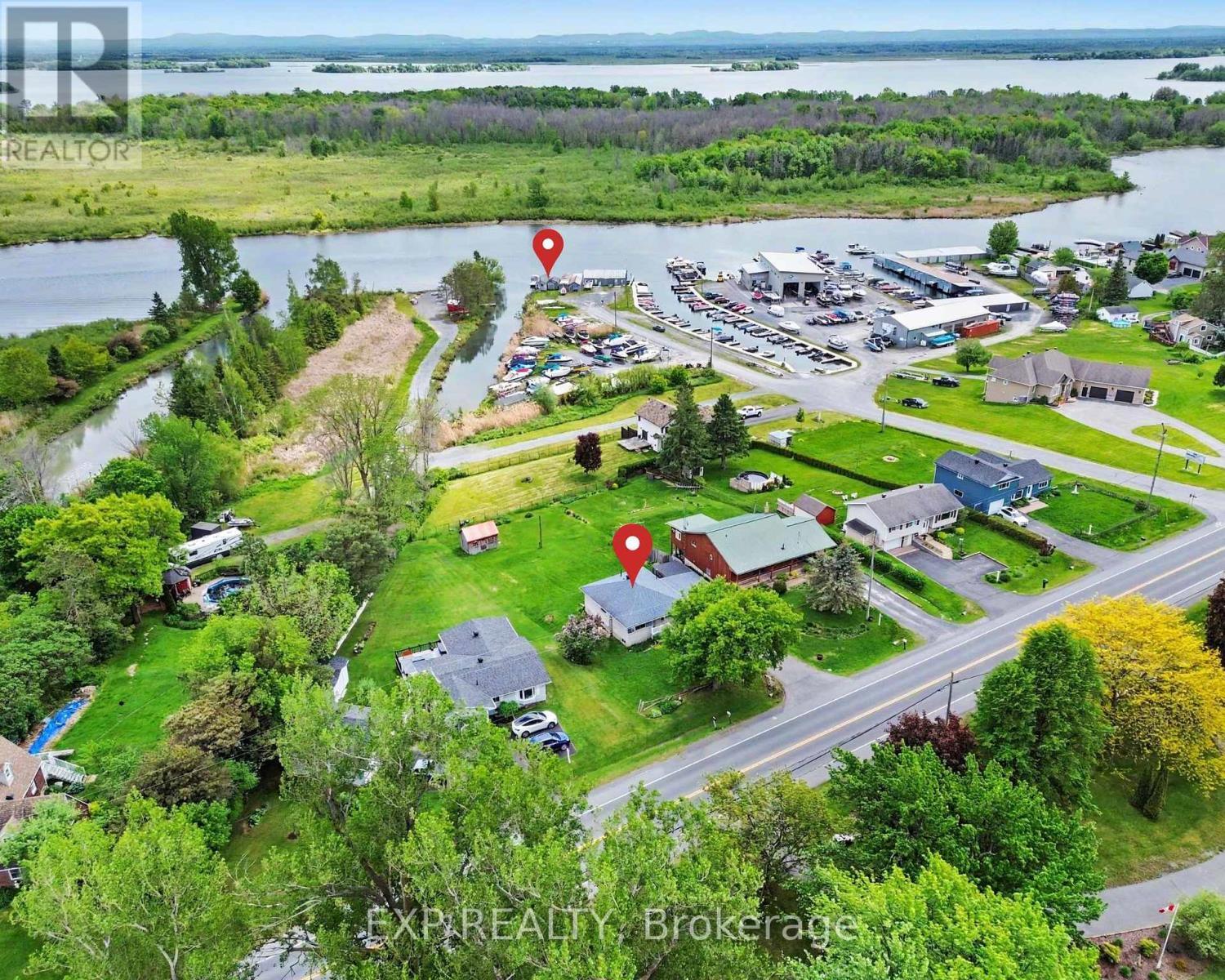 Boathouse and House Location - 19460 County 2 Road, South Glengarry, ON - Outdoor With Body Of Water With View