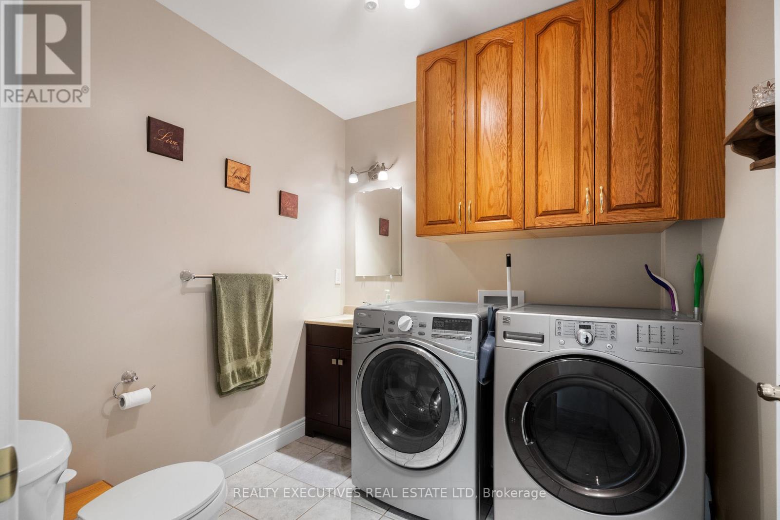 Powder Room c/w Laundry - 10727 West End Terrace, South Dundas, ON - Indoor Photo Showing Laundry Room