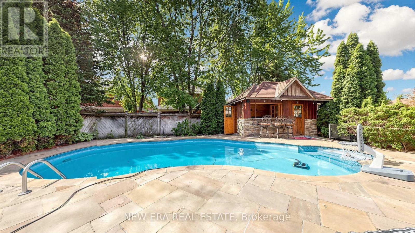 1206 Lindenrock Drive, Oakville, ON - Outdoor With In Ground Pool With Deck Patio Veranda With Backyard