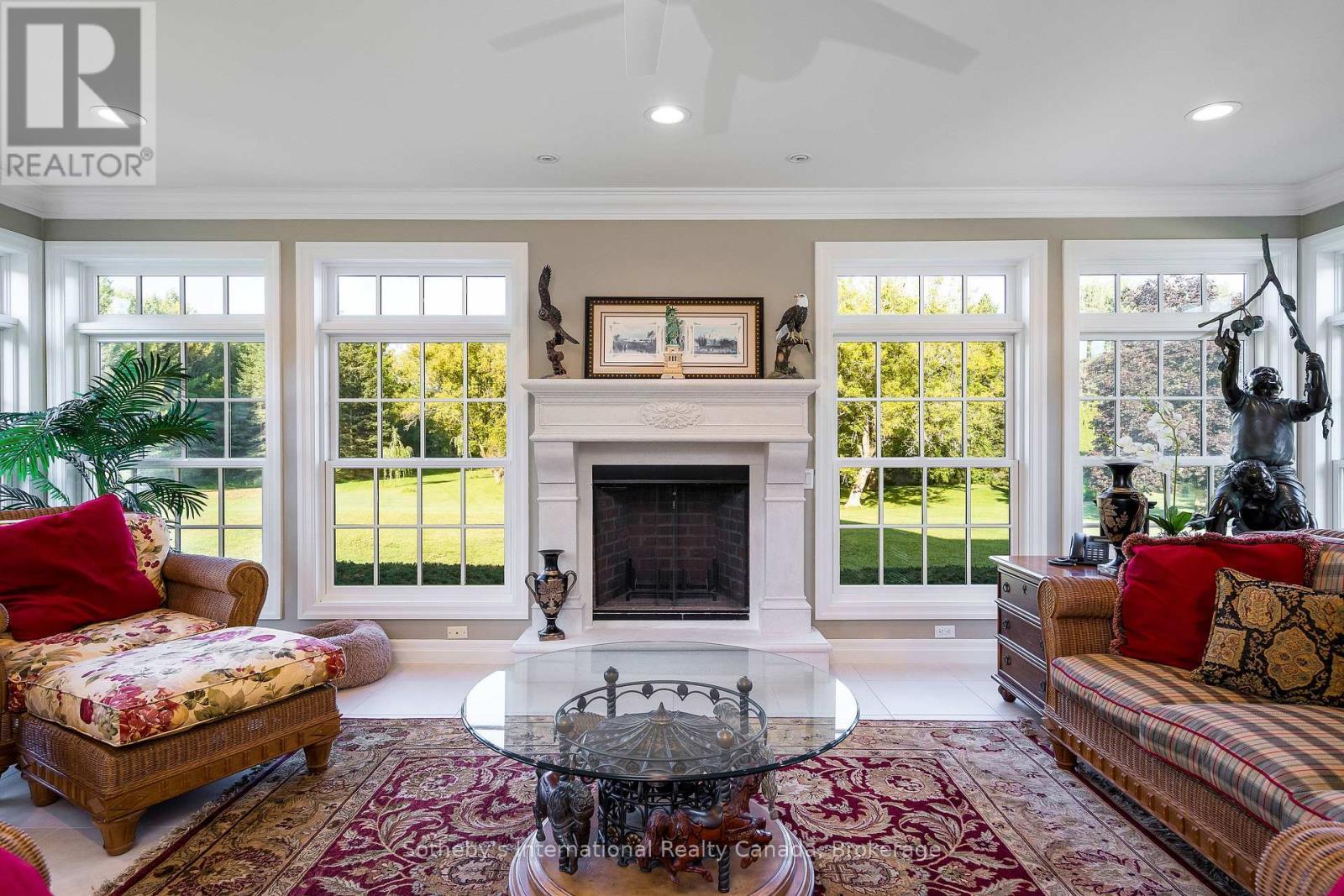 7781 Poplar Side Road, Clearview, ON - Indoor Photo Showing Living Room With Fireplace