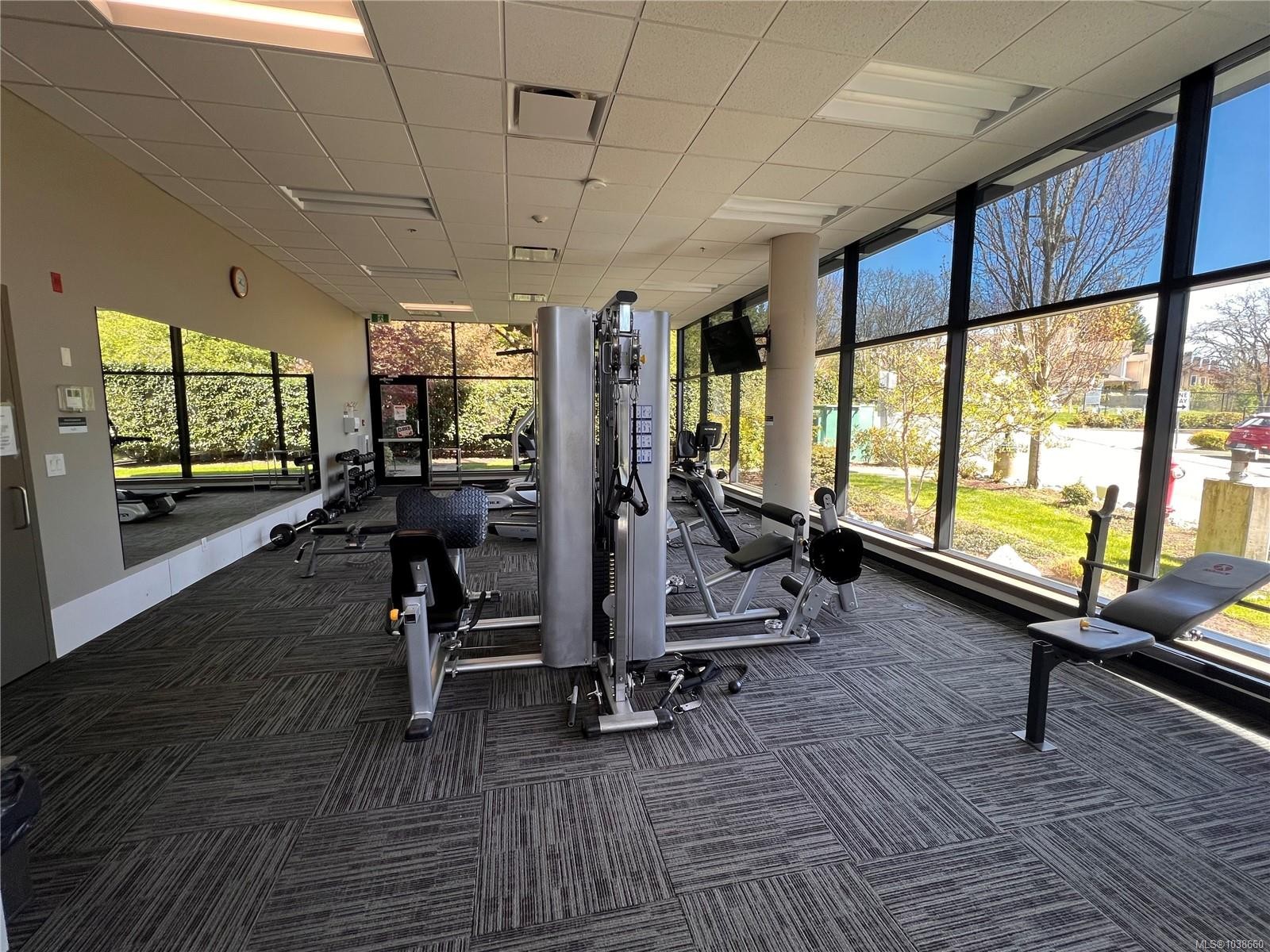 #105-745 Travino Lane, Saanich, BC - Indoor Photo Showing Gym Room