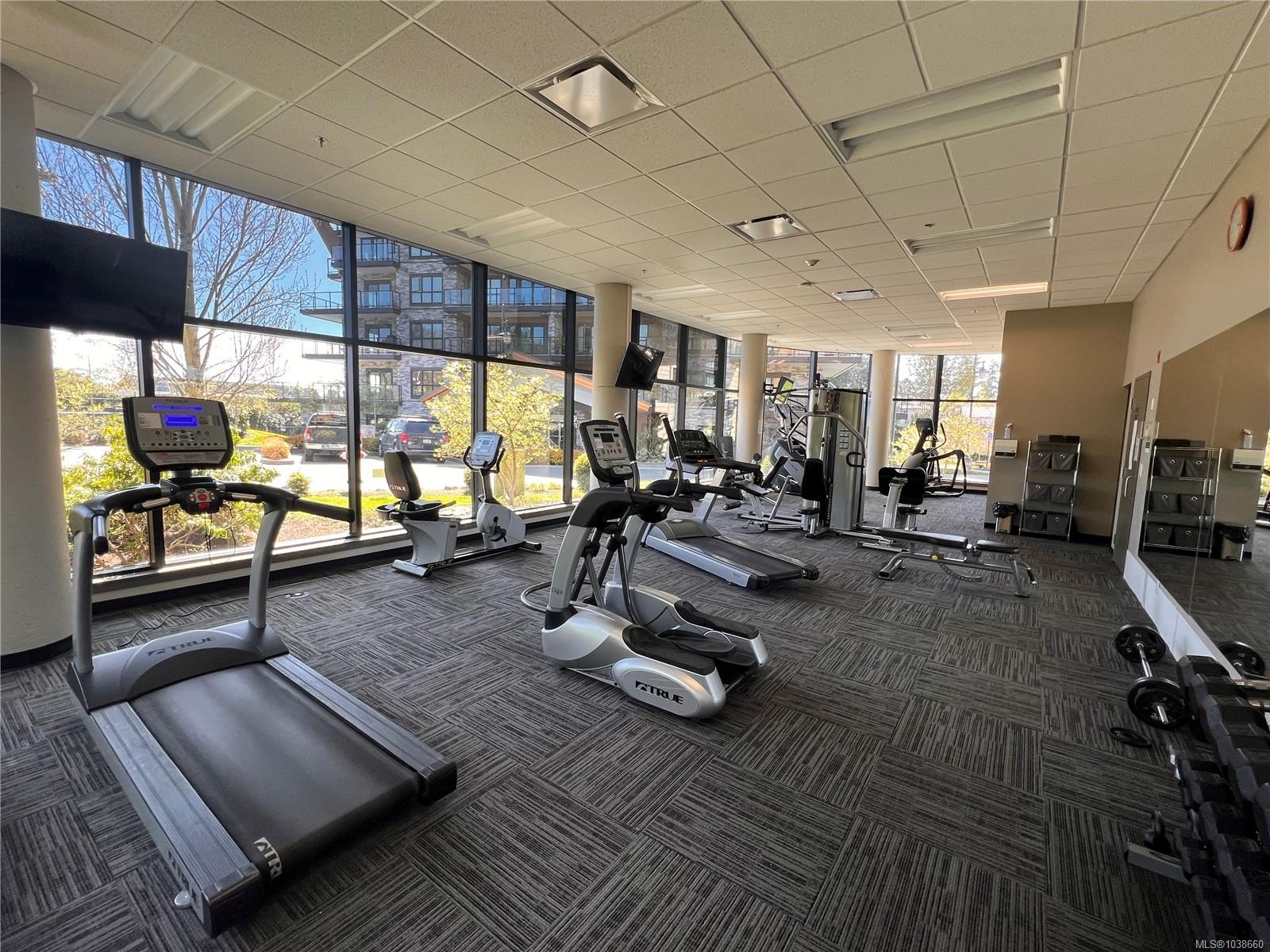 #105-745 Travino Lane, Saanich, BC - Indoor Photo Showing Gym Room