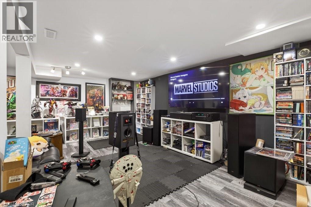 lower level media room - 42 Lasila Court, Hamilton, ON