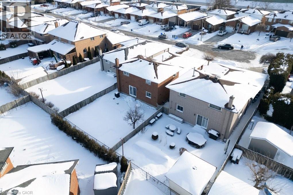 aerial view of spacious lot - 42 Lasila Court, Hamilton, ON