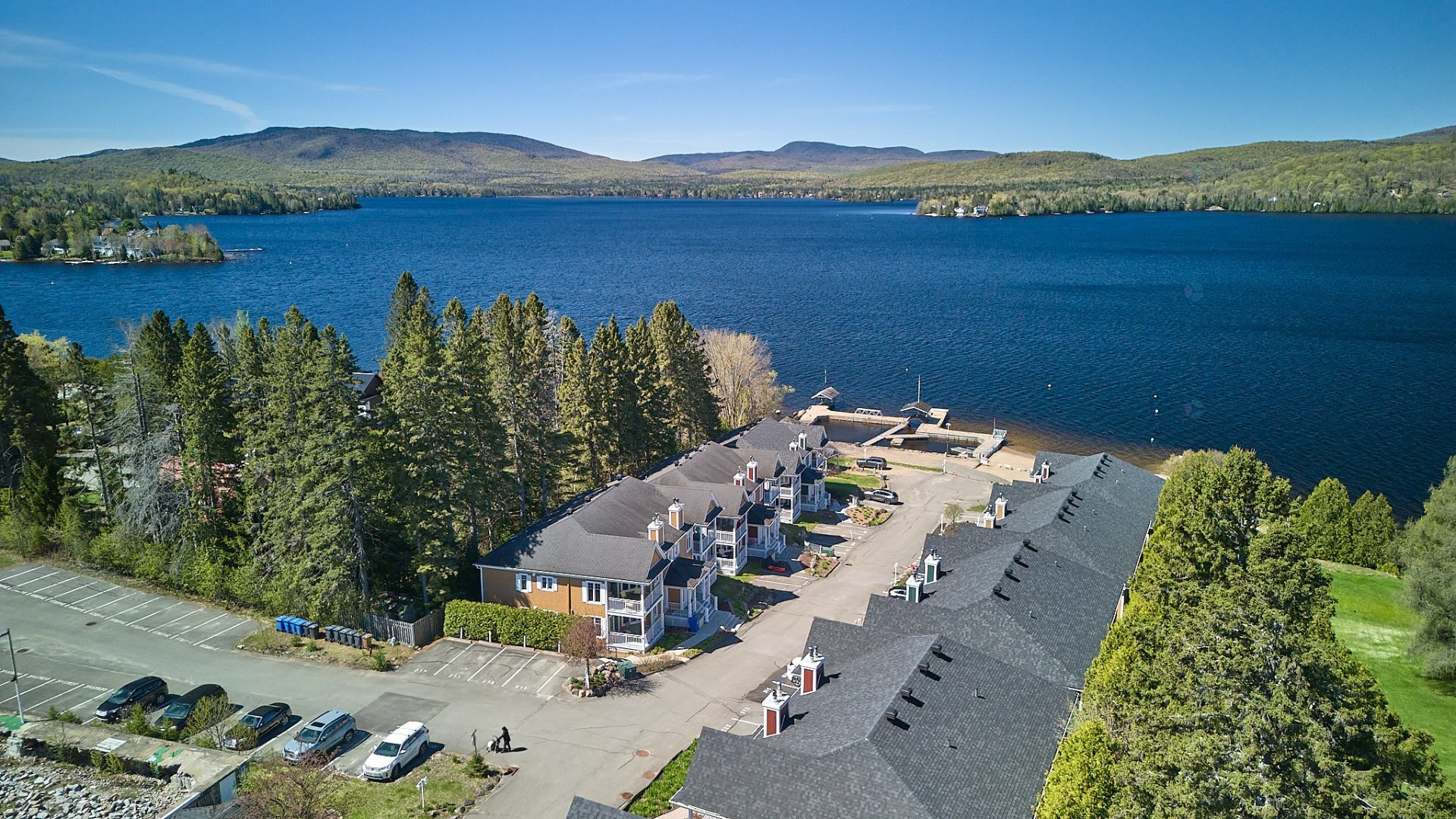 Aerial View - 309 Av. Du Manoir, Saint-Donat, QC - Outdoor With Body Of Water With View