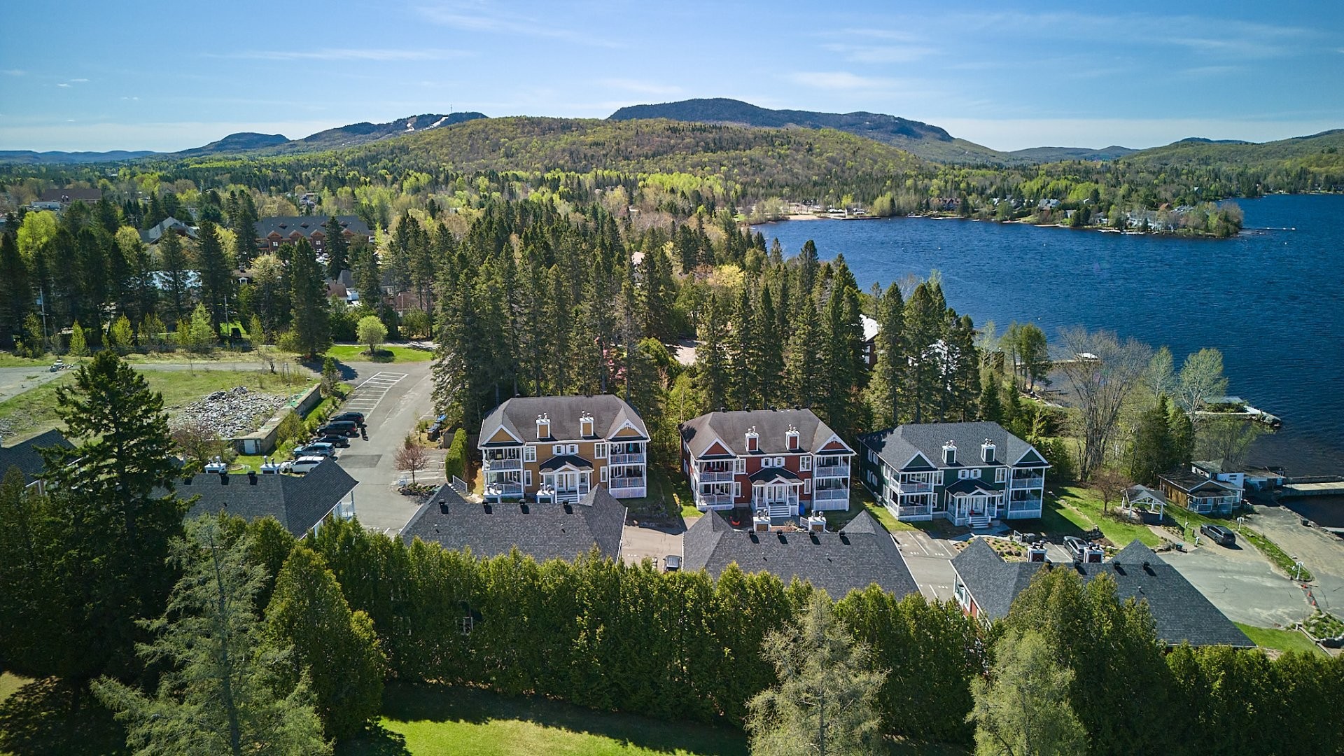 Aerial View - 309 Av. Du Manoir, Saint-Donat, QC - Outdoor With Body Of Water With View
