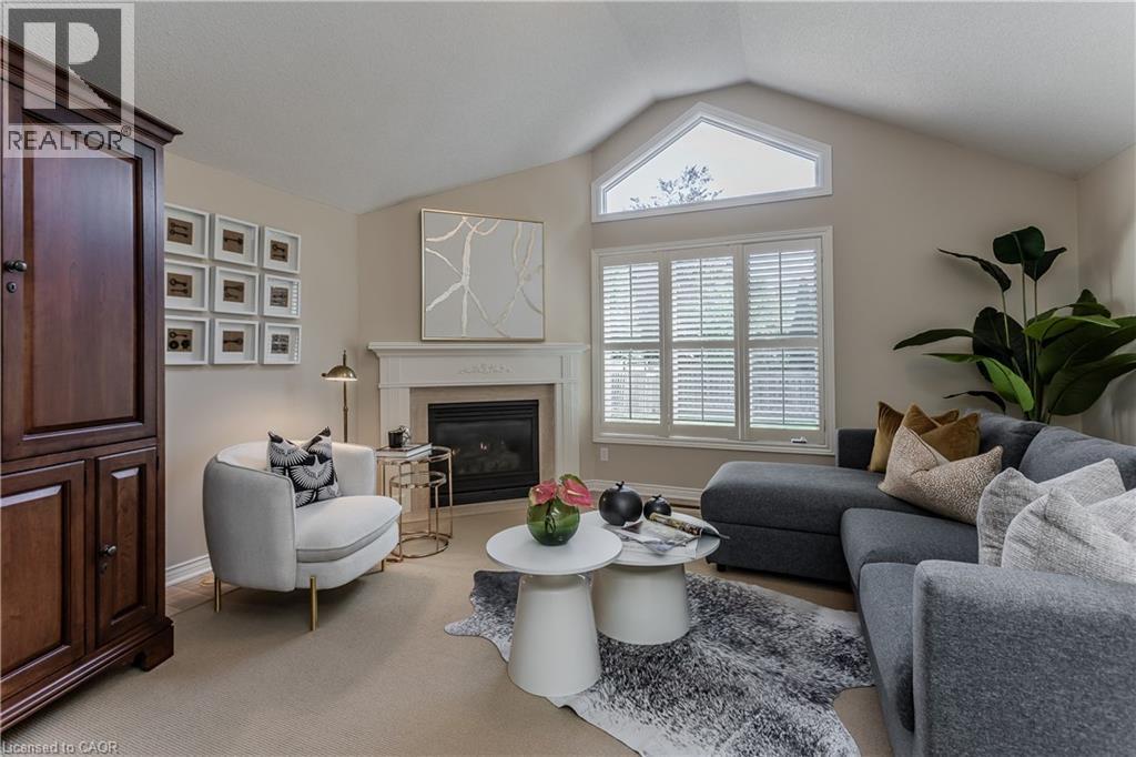 4153 Arbourfield Drive, Burlington, ON - Indoor Photo Showing Living Room With Fireplace