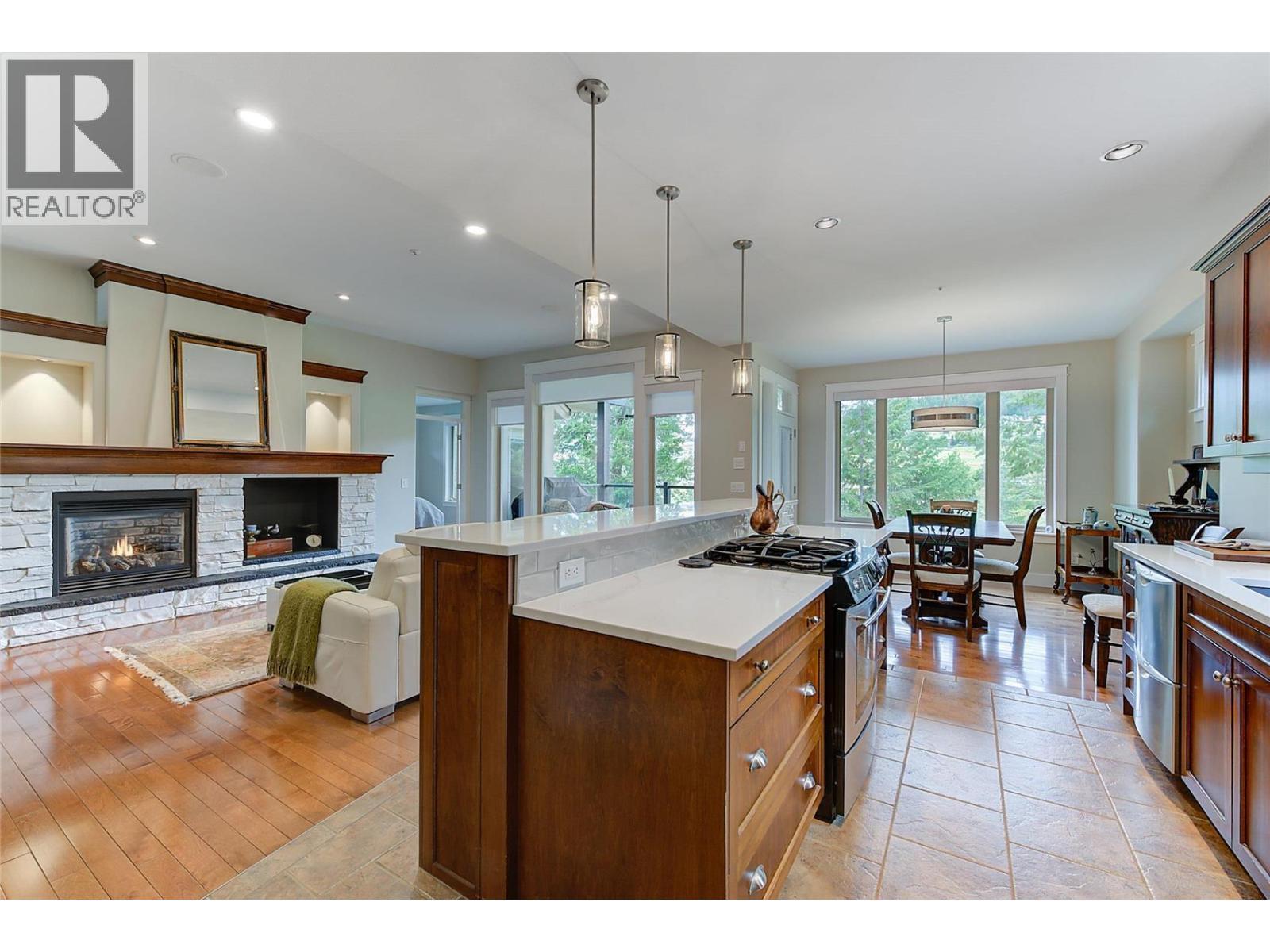 210 Dormie Place, Vernon, BC - Indoor With Fireplace