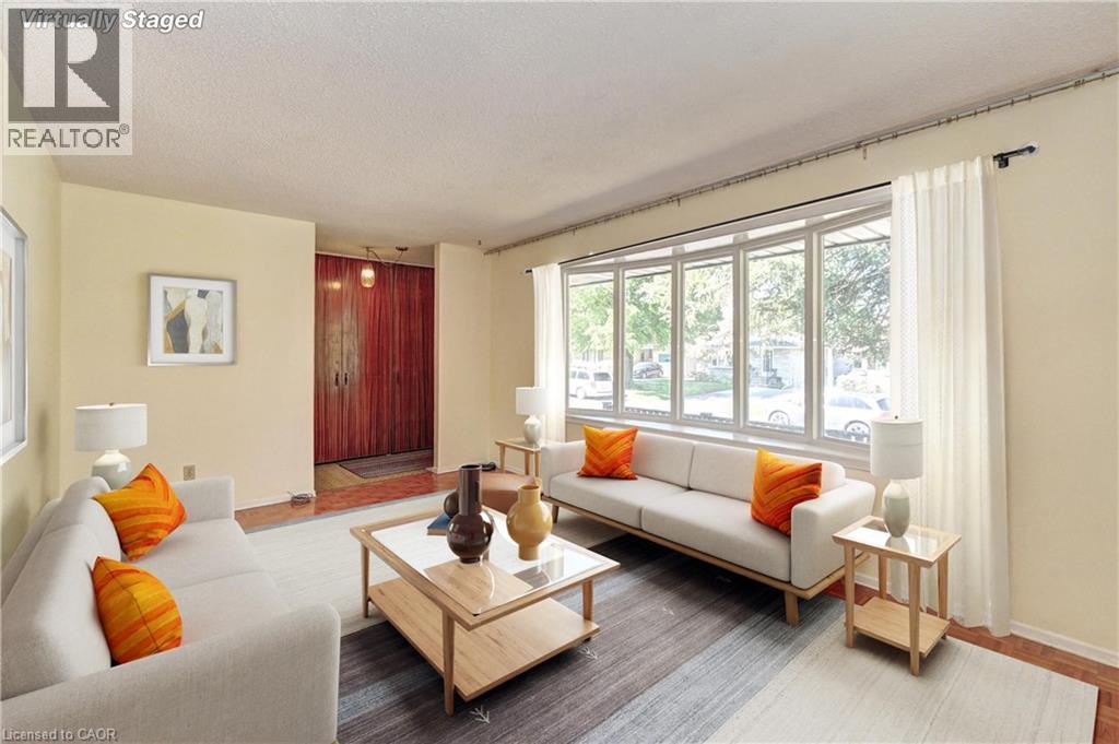 virtually staged - 106 Kimberly Crescent, Kitchener, ON - Indoor Photo Showing Living Room