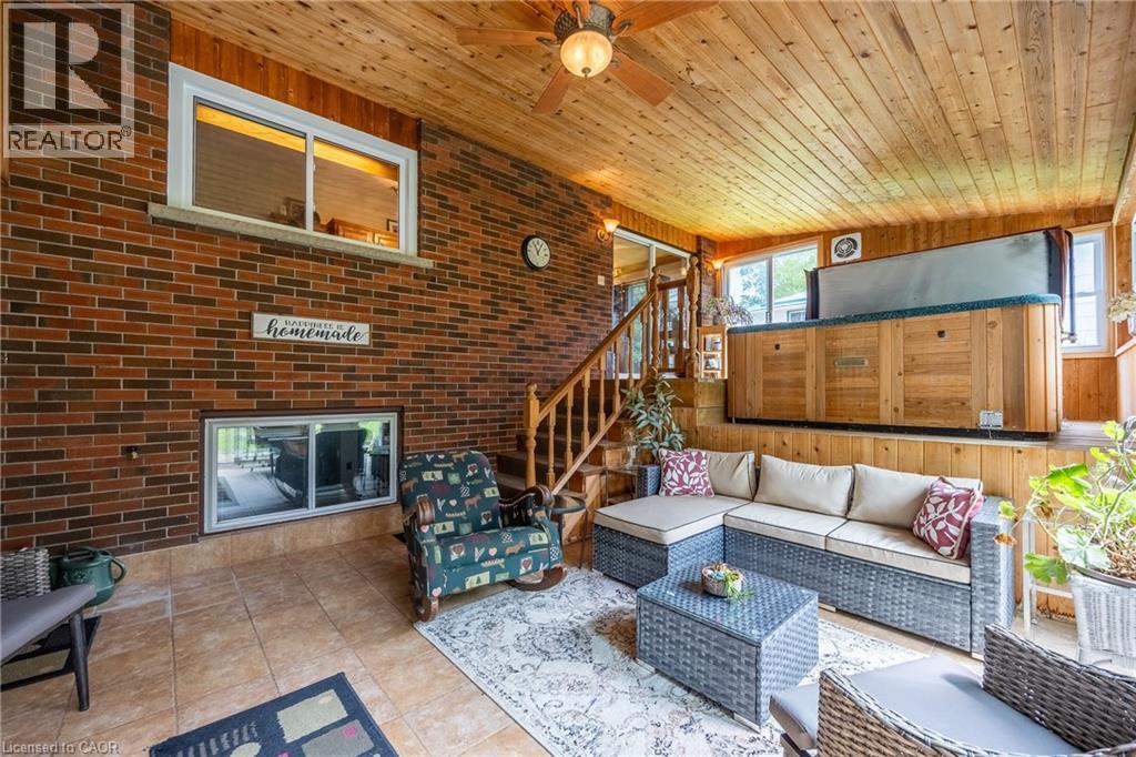 1712 Vittoria Road, Vittoria, ON - Indoor Photo Showing Living Room With Fireplace