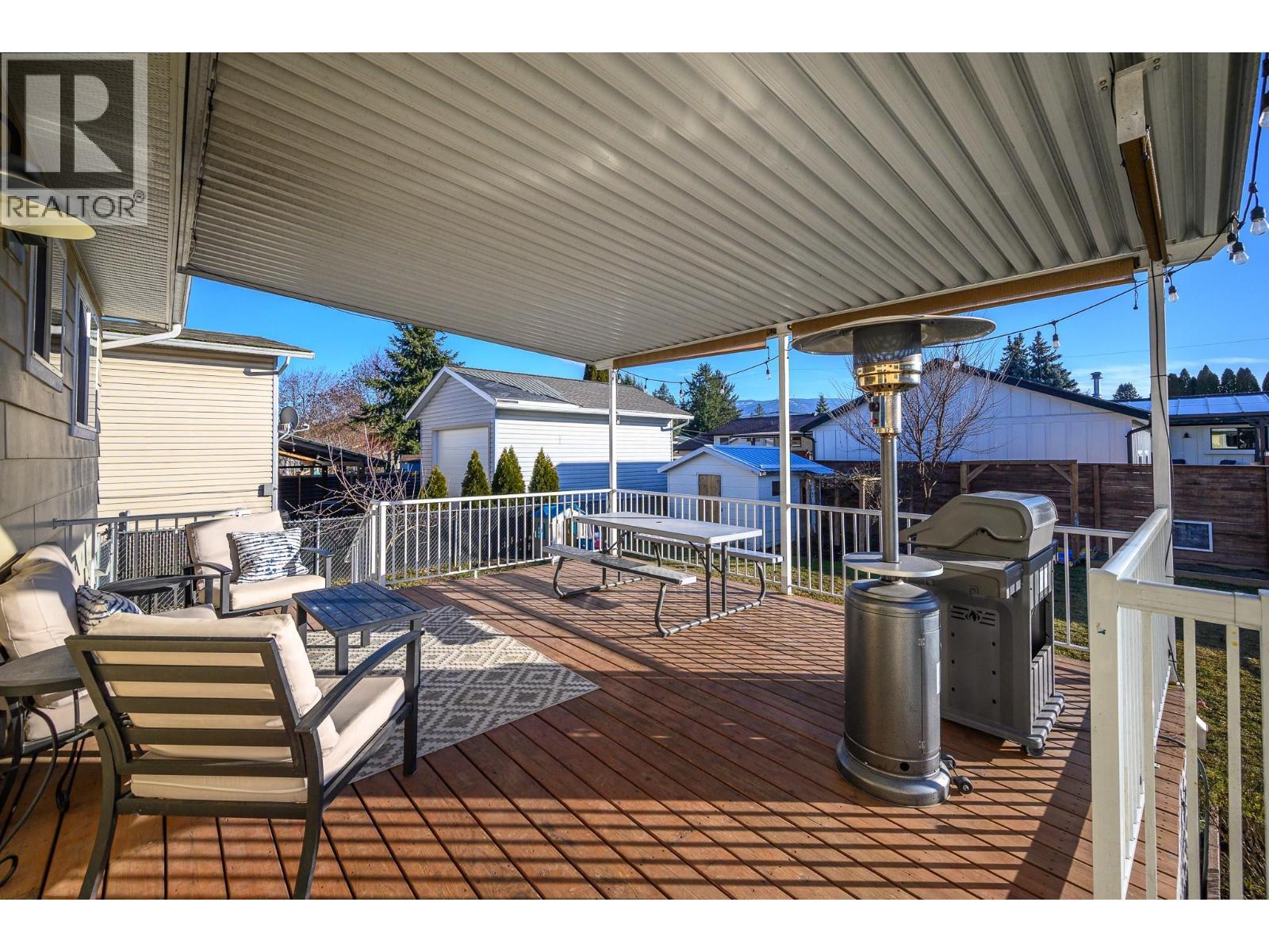 302 Bass Avenue, Enderby, BC - Outdoor With Deck Patio Veranda With Exterior