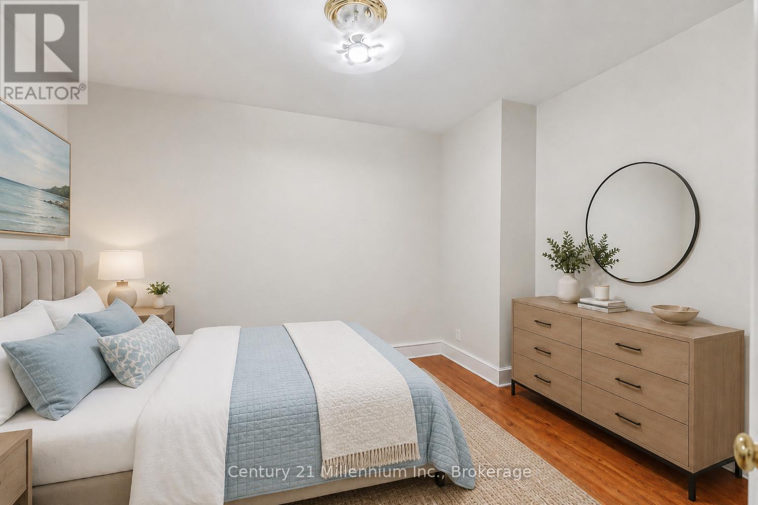 Virtually Staged - 26 Victoria Avenue, Grey Highlands, ON - Indoor Photo Showing Bedroom