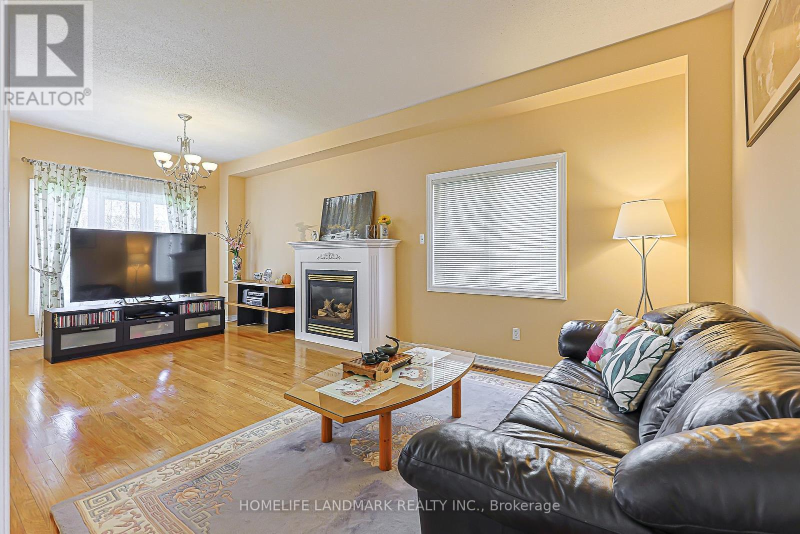 81 Eastpine Drive, Markham, ON - Indoor Photo Showing Living Room With Fireplace